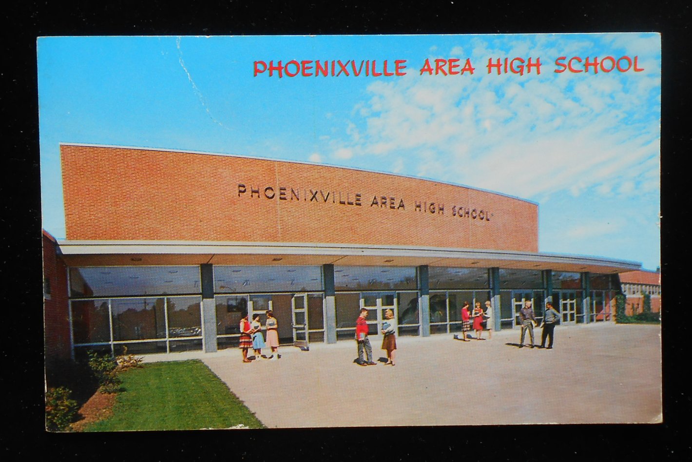 1950s Phoenixville Area High School Phoenixville PA Chester Co Postcard